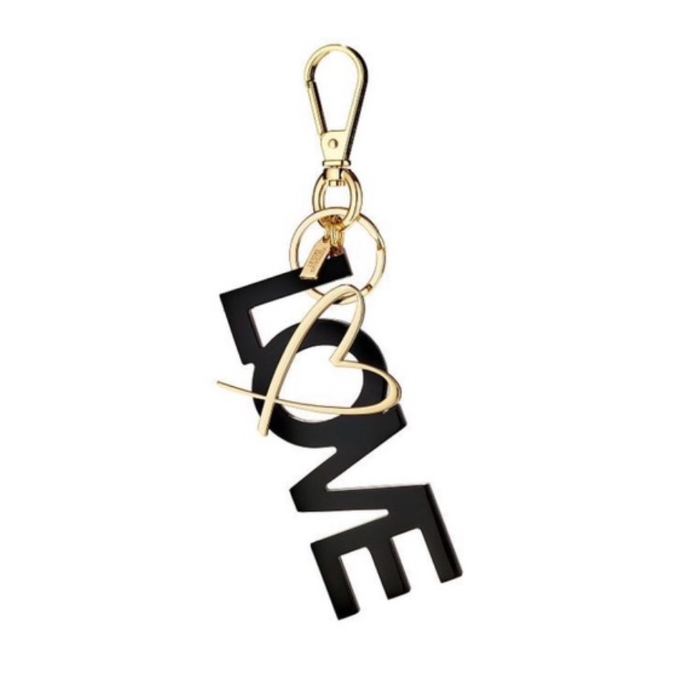 Victoria’s Secret Black and Gold LOVE Keychain